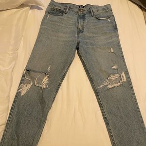 BDG light wash jeans.